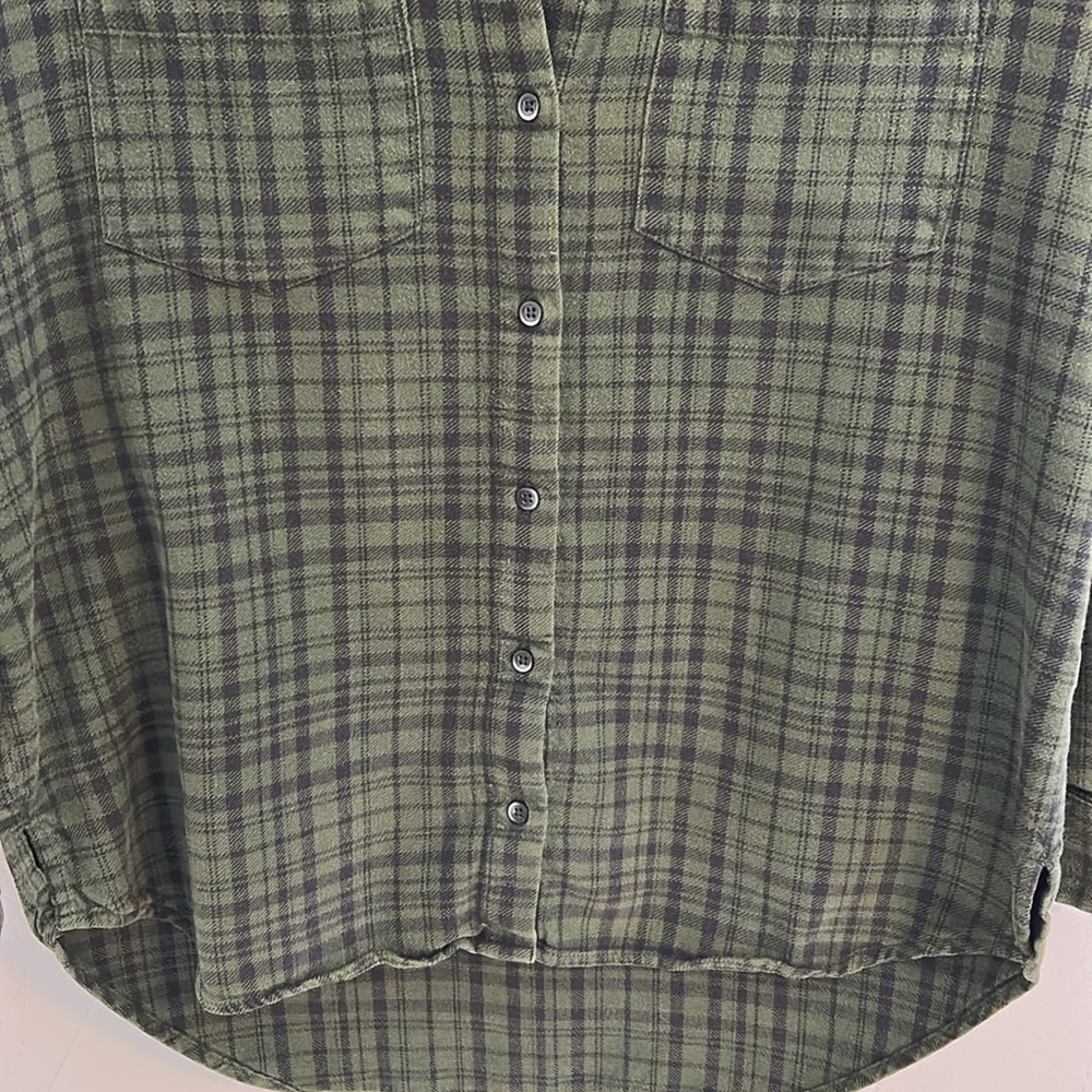 Madewell Women’s Boyshirt oversized Flannel.100% Cotton Size Small. Hunter Green - Picture 7 of 11